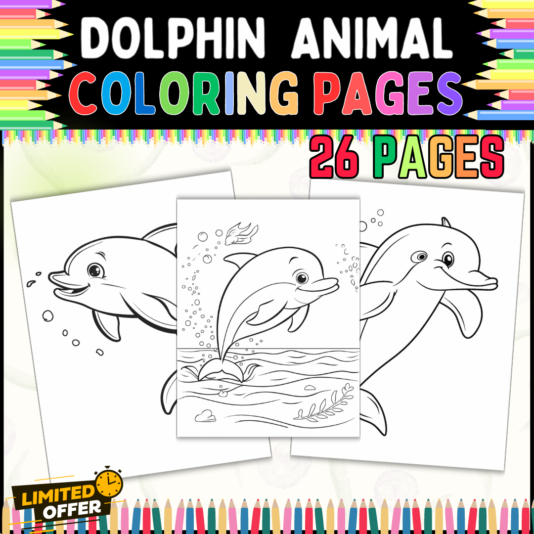 Dolphin Coloring Pages 26 Printable Sheets For Children And 