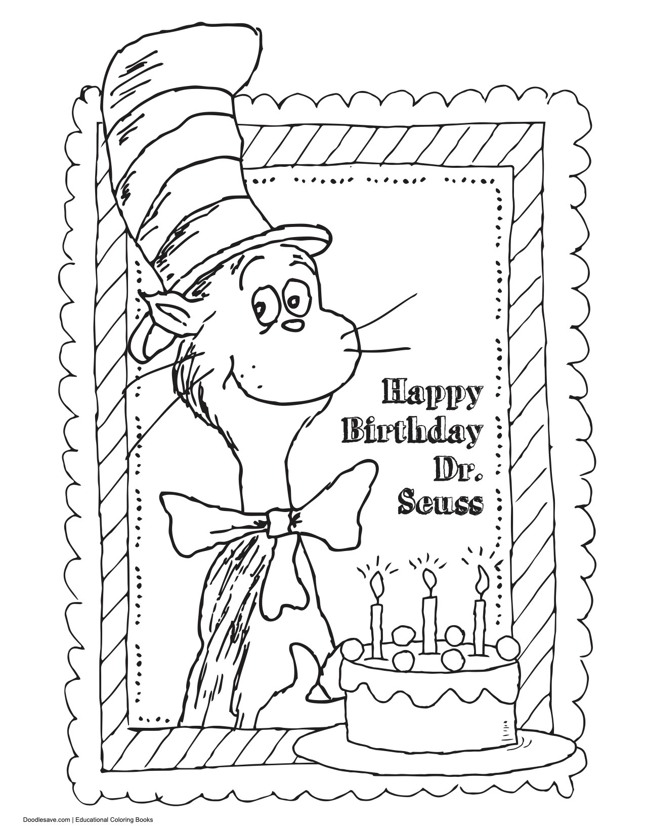 Dr Seuss Coloring Pages Doodles Ave