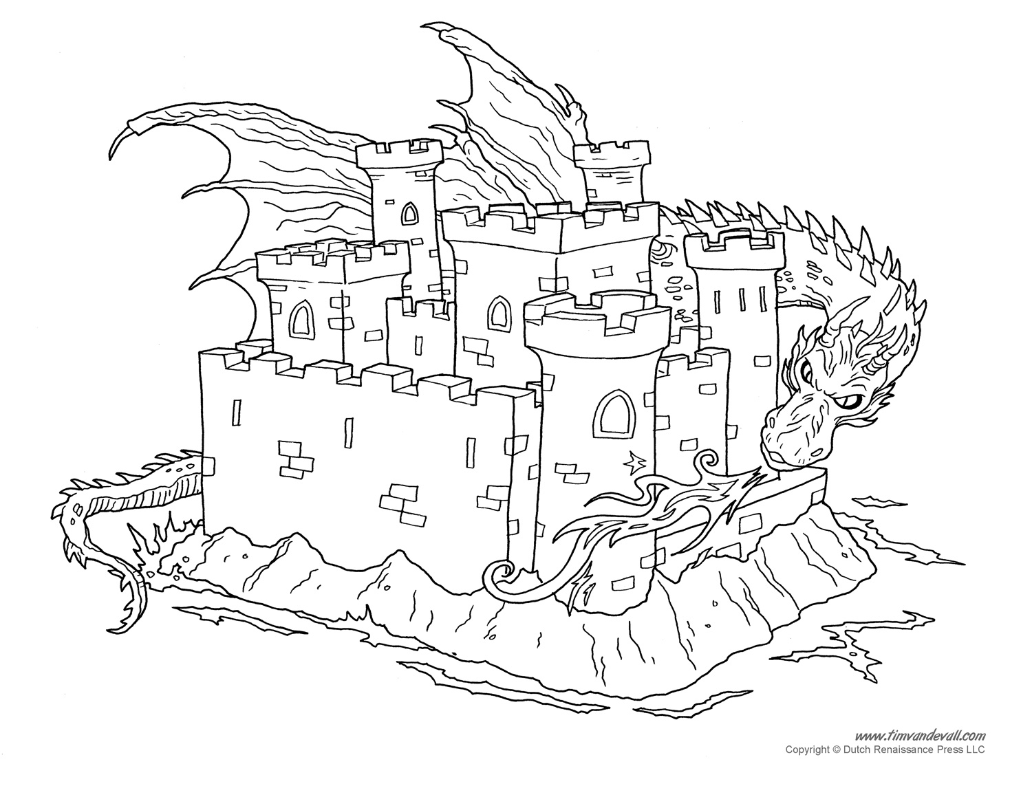 Free Coloring Pages Of Dragons
