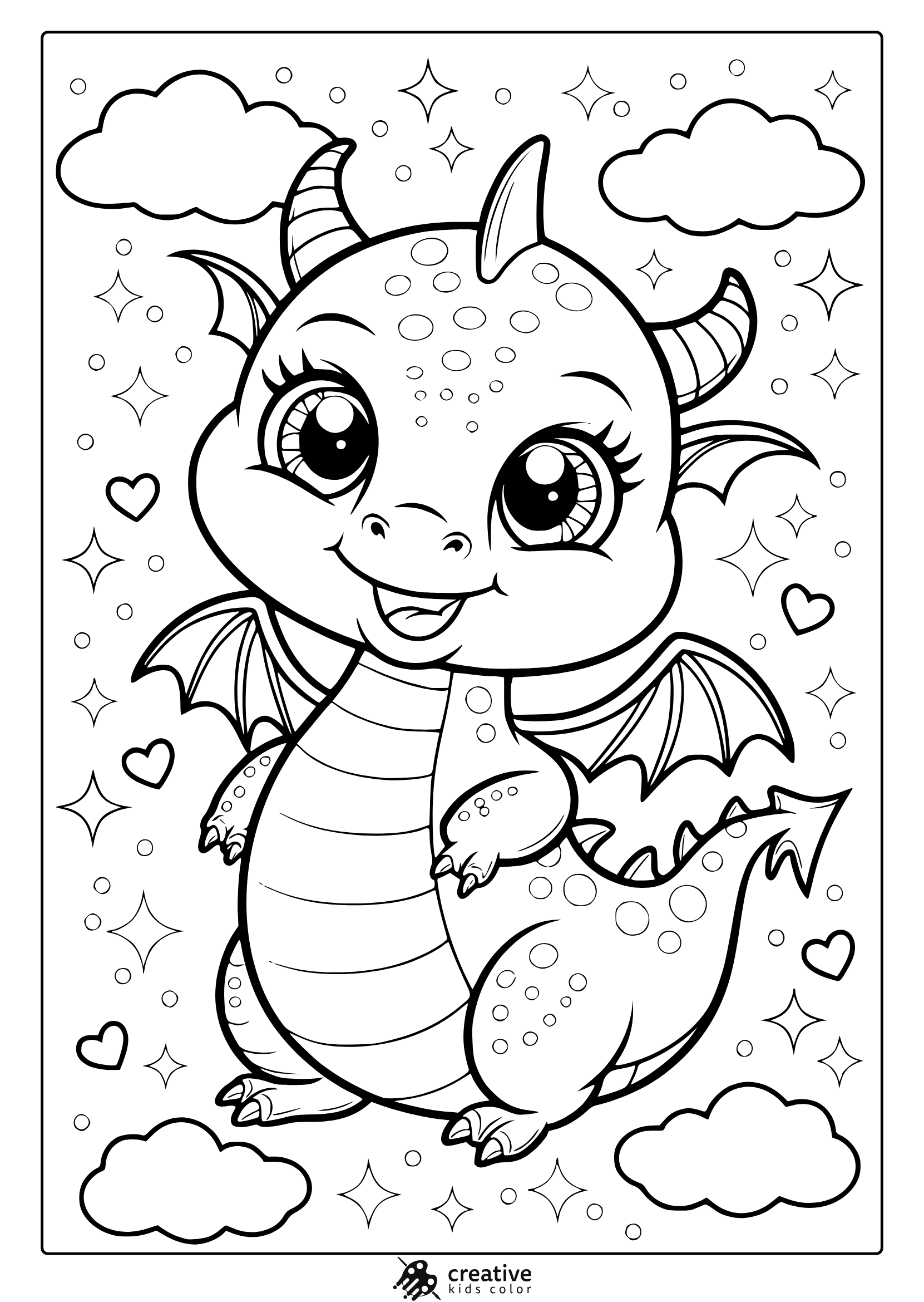 Dragon Coloring Pages 25 Free Printable PDF 