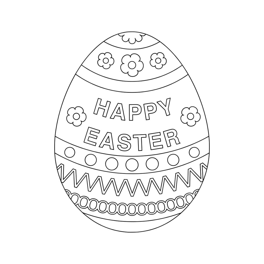 Easter Egg Coloring Page Easter Egg Colouring In Page easter Egg Svg Printable Silhouette Cut Files Cricut Cut Files Svg Files Etsy Hong Kong