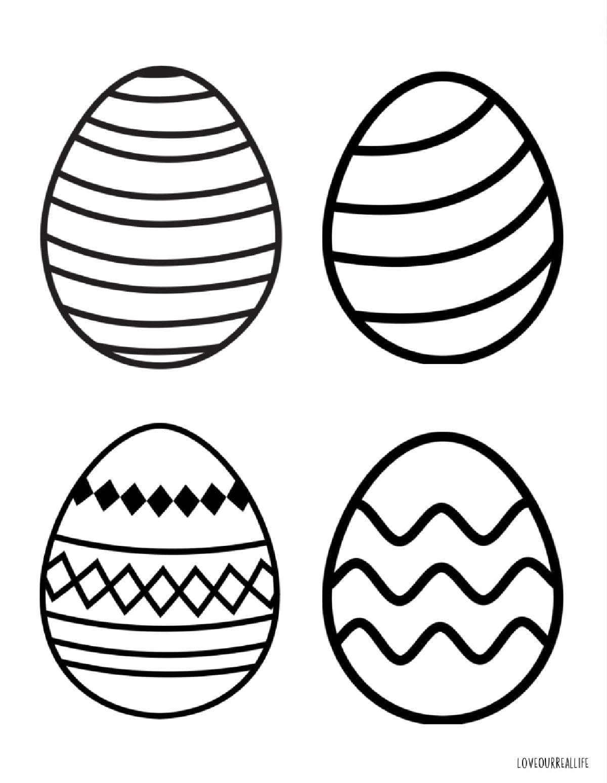 Easter Egg Printable Coloring Pages