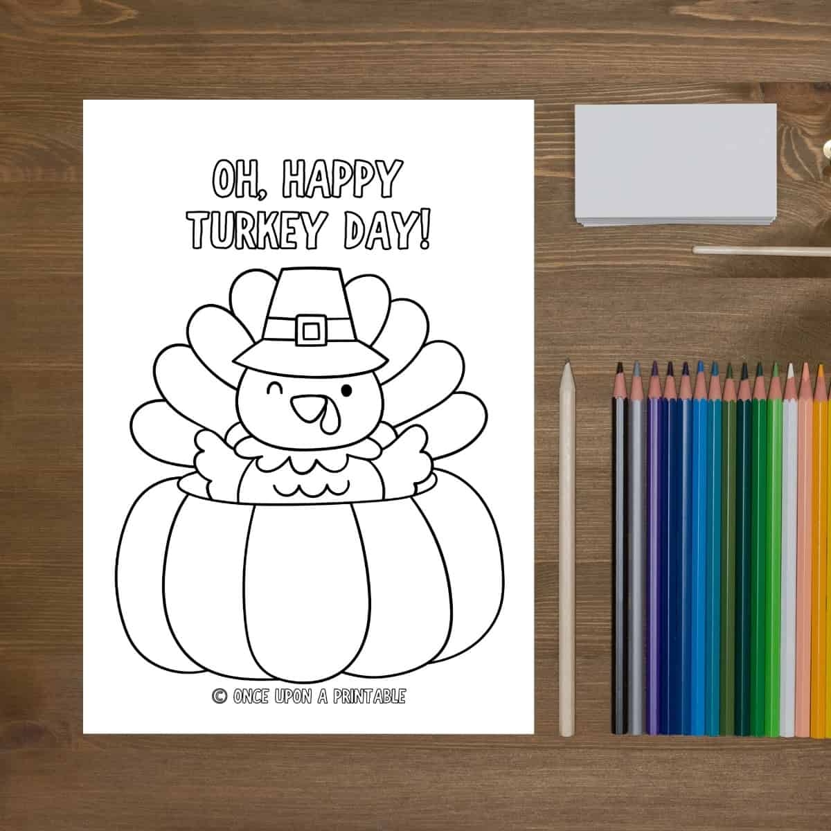 Easy Kids Thanksgiving Coloring Pages Free Printable Once Upon 