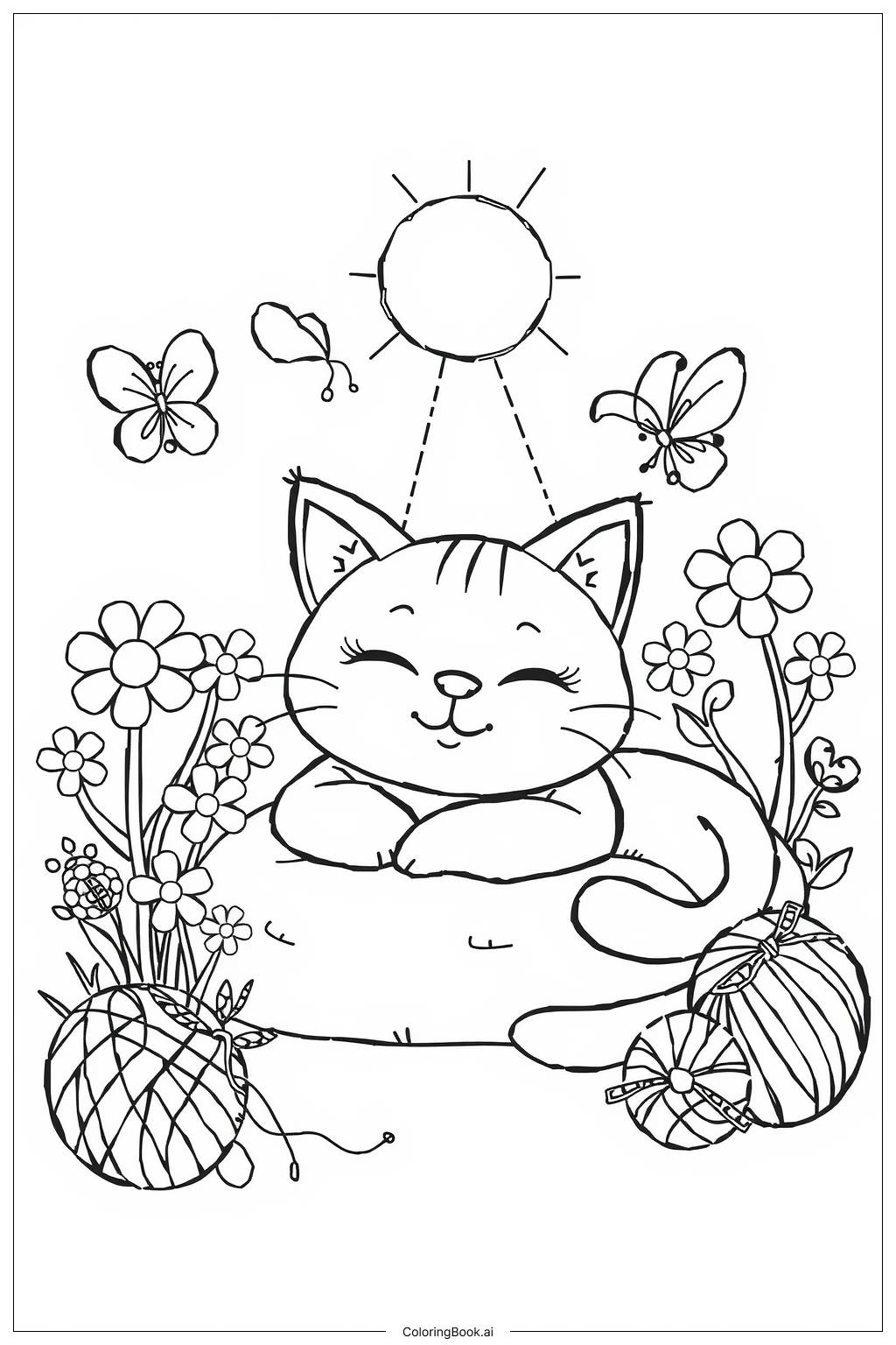 Printable Kitty Coloring Pages