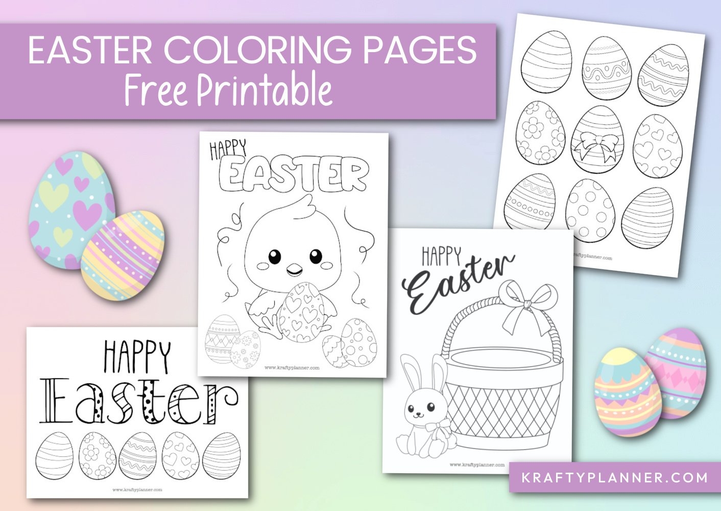 Egg cellent Easter Coloring Sheets Free Printables For Holiday Cheer Krafty Planner