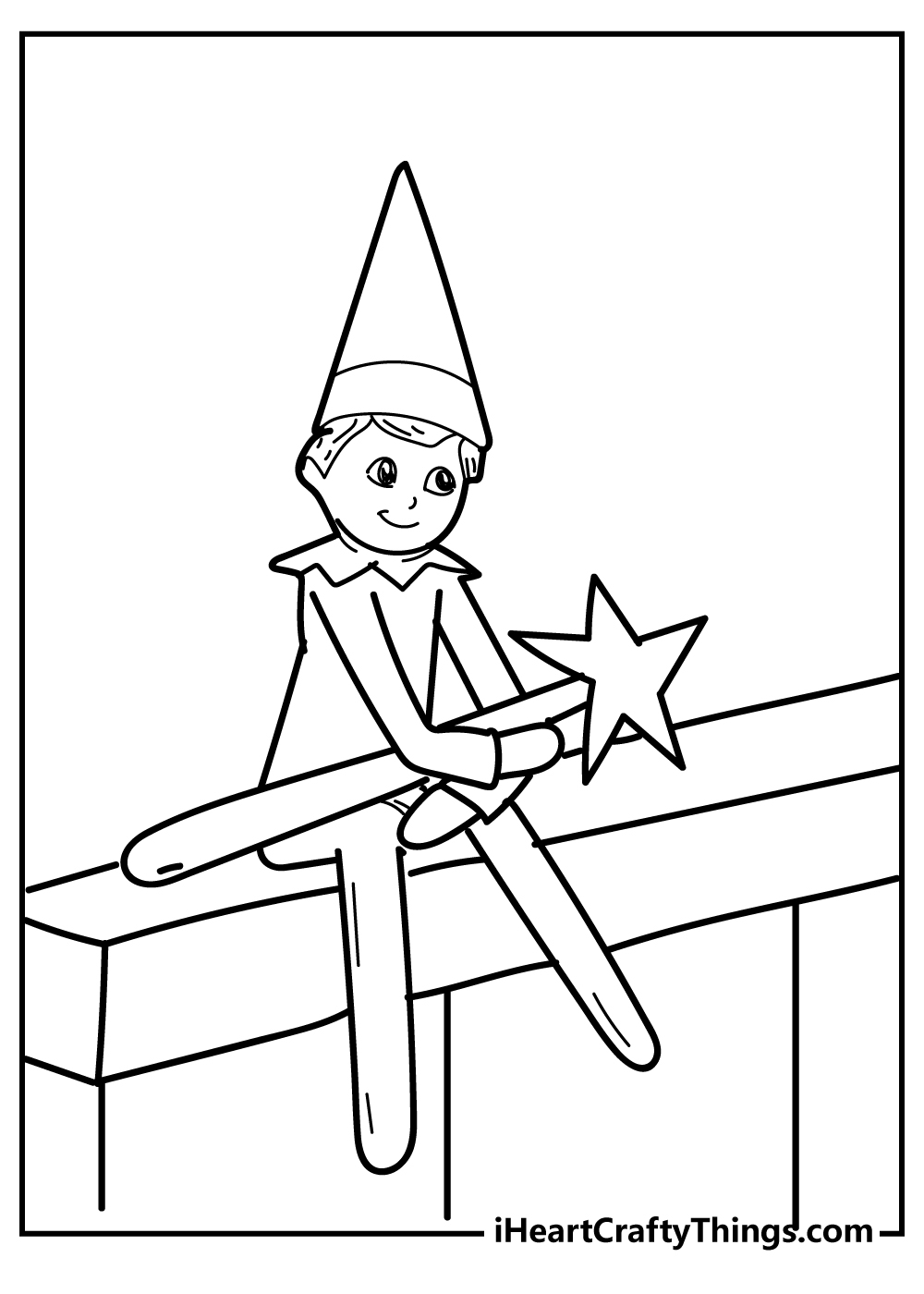 Elf On The Shelf Coloring Pages Free Printables 