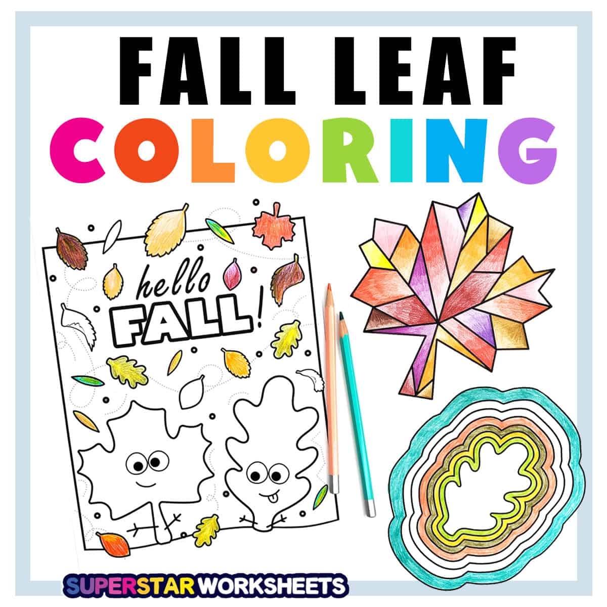 Fall Leaf Coloring Pages Superstar Worksheets