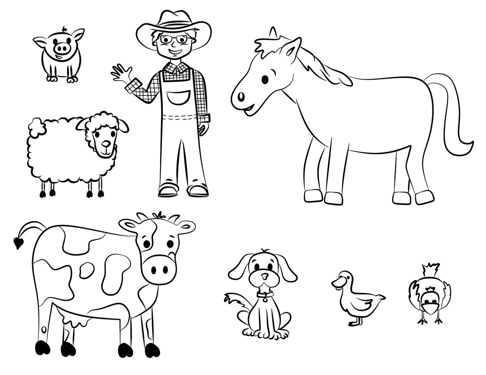 Coloring Pages For Farm Animals Printable