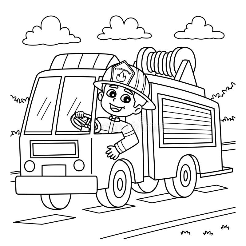 Firefighter Coloring Page Stock Illustrations 526 Firefighter Coloring Page Stock Illustrations Vectors U0026 Clipart Dreamstime