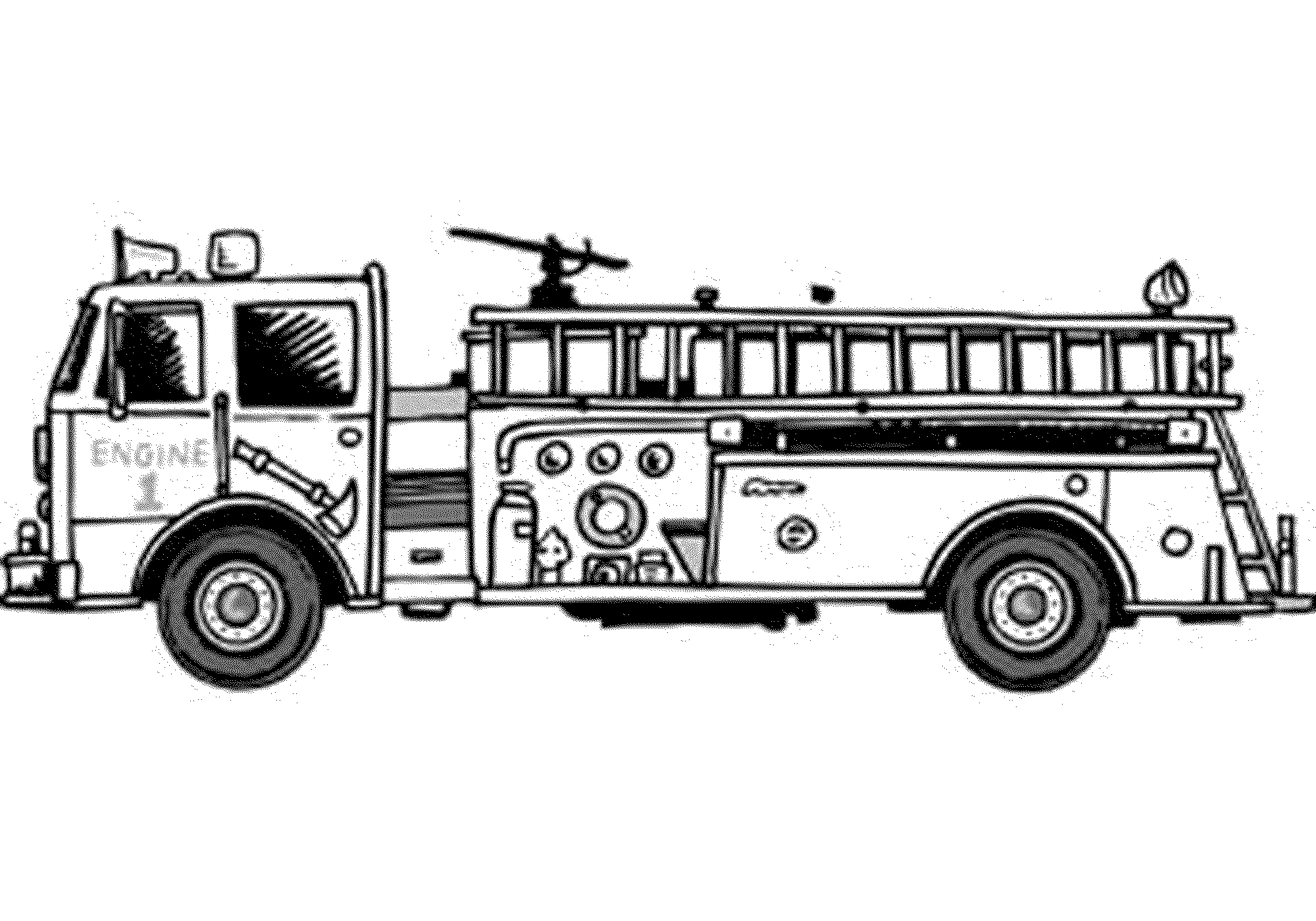 Firetruck 135978 Transportation Free Printable Coloring Pages