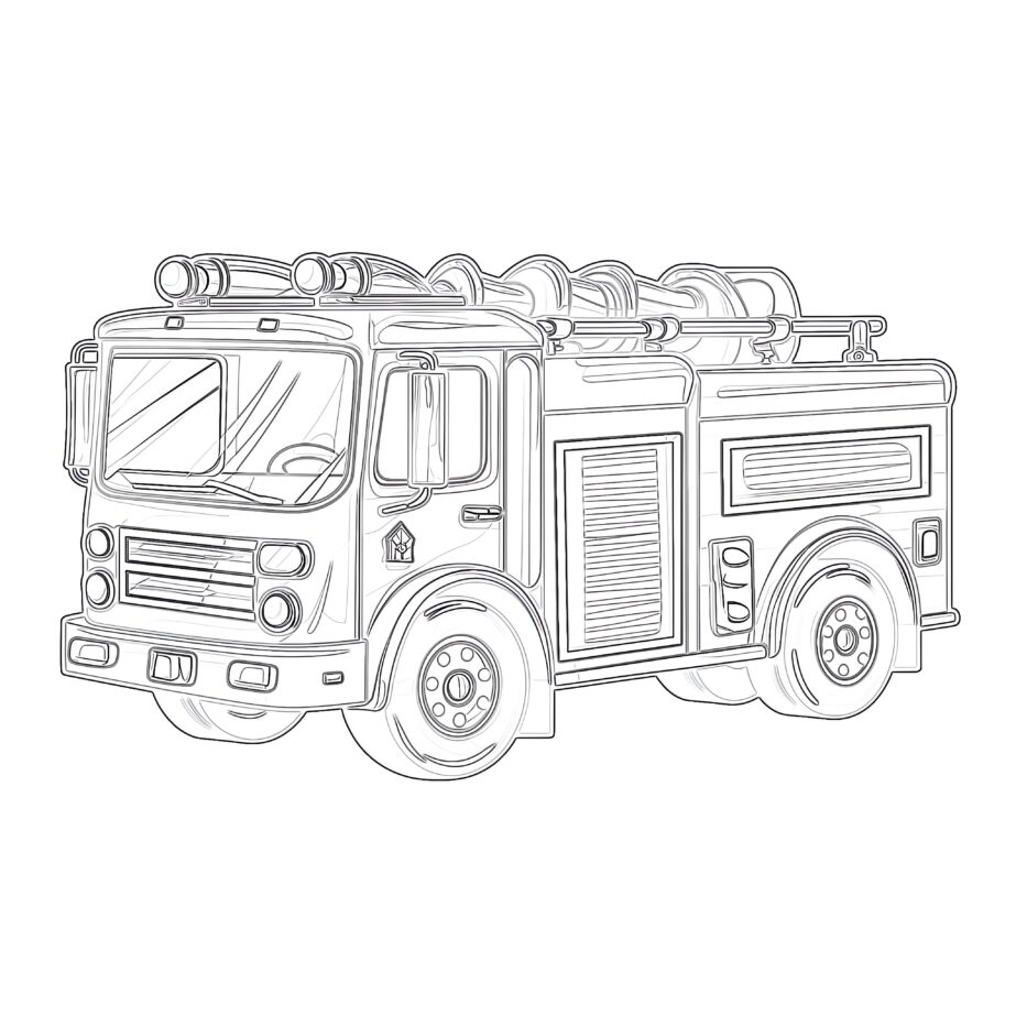 Free Fire Engine Coloring Pages