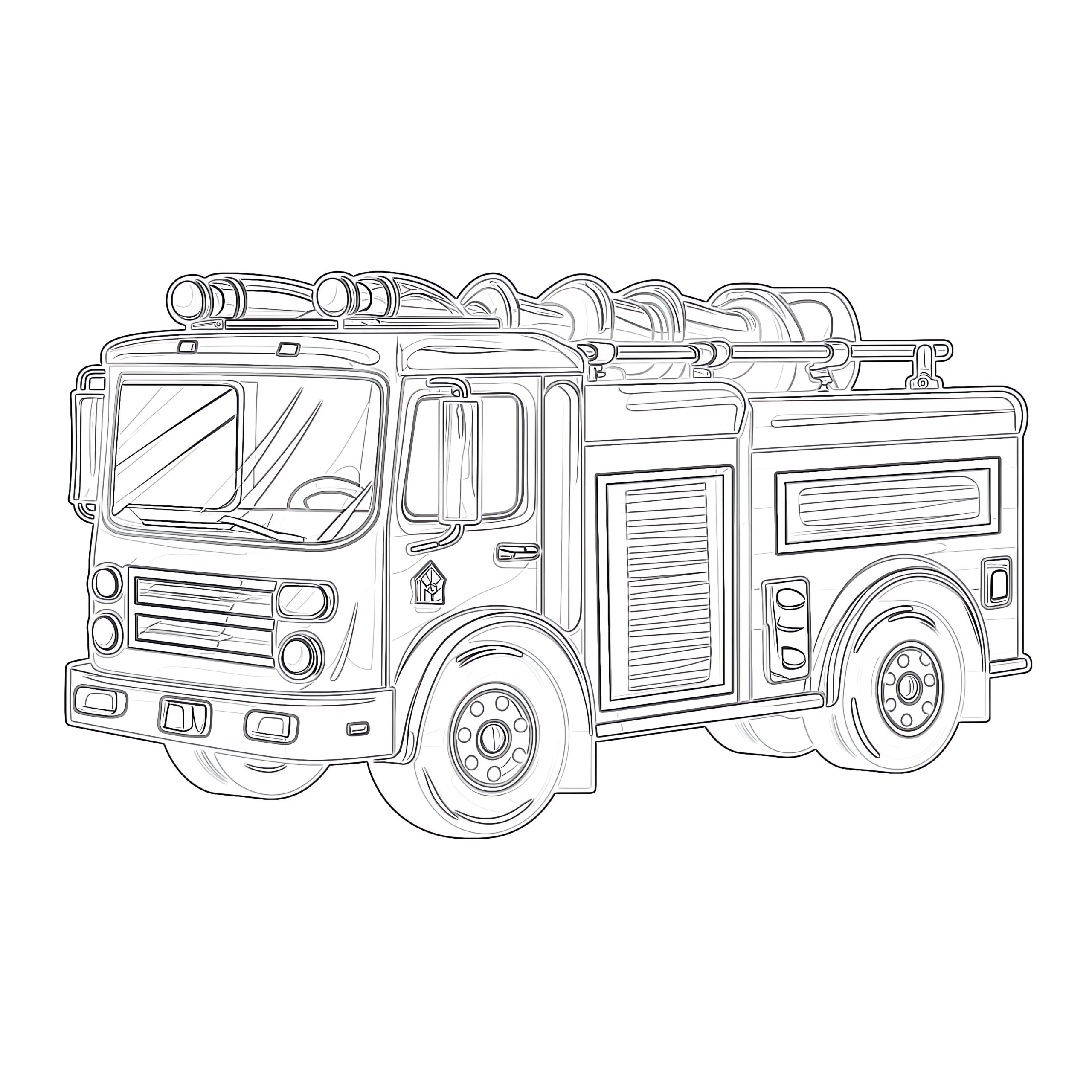 Fire Truck Printable Coloring Pages