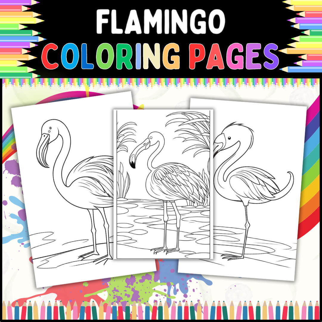Flamingo Coloring Pages For Kids Easy Printable Flamingo 