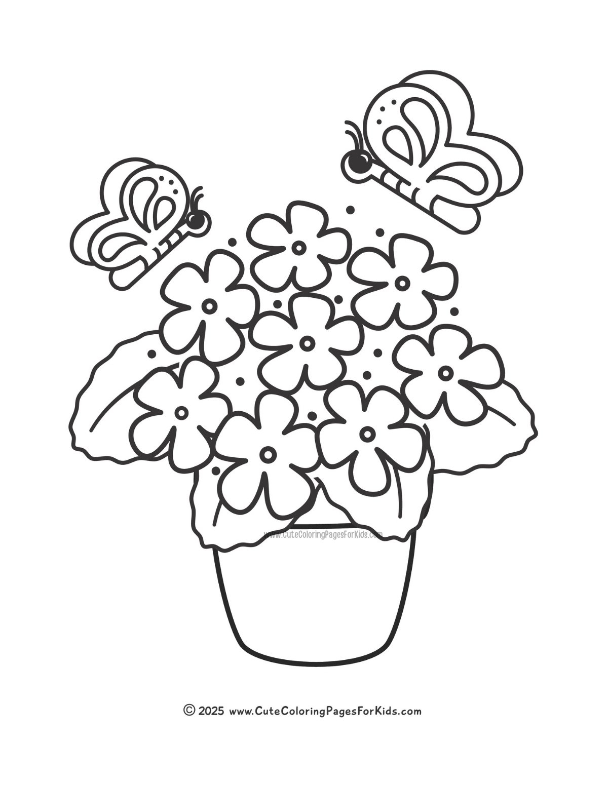 Flower Coloring Pages Free Printable PDFs Cute Coloring Pages 