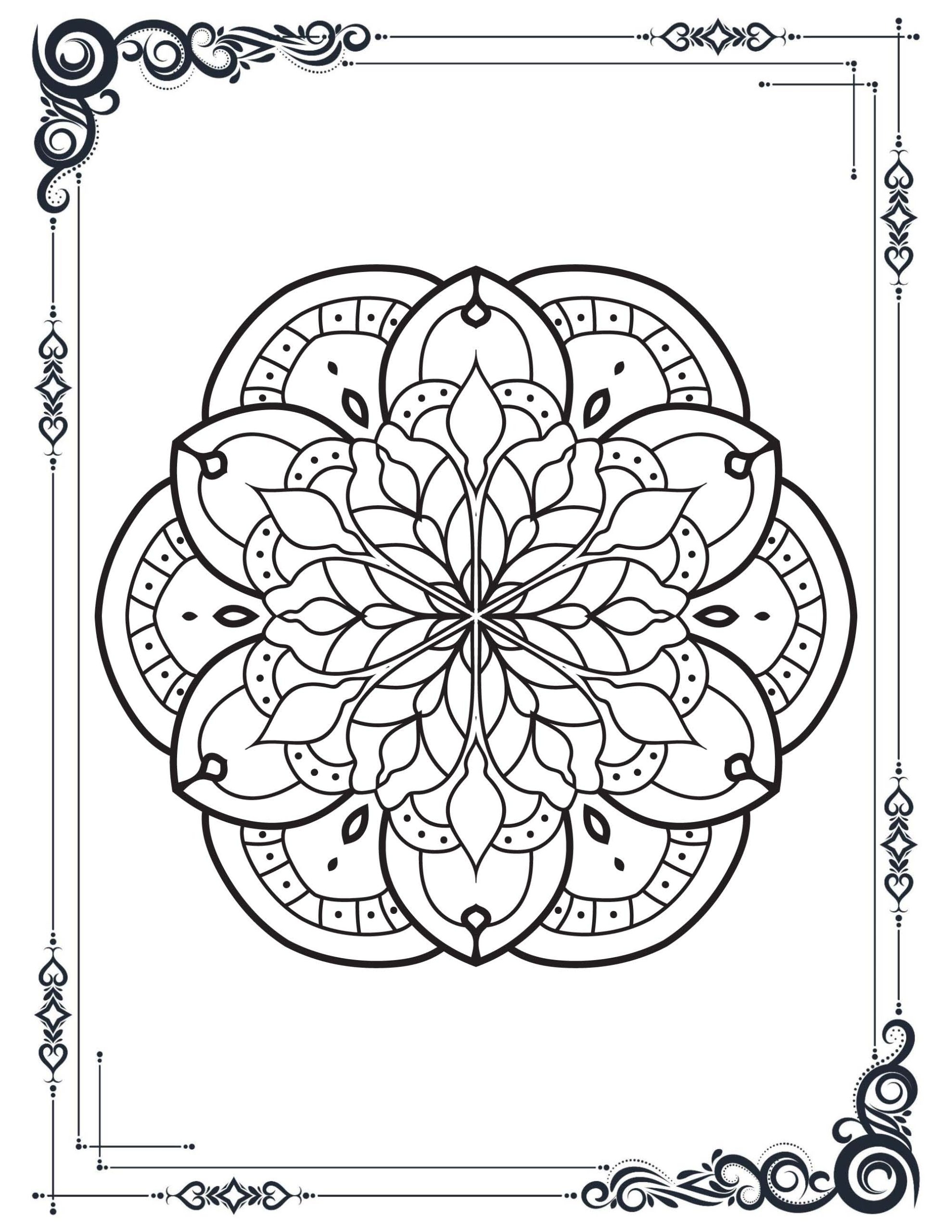 Flower Mandala Coloring Book Stress Relief Mandala Coloring Book 