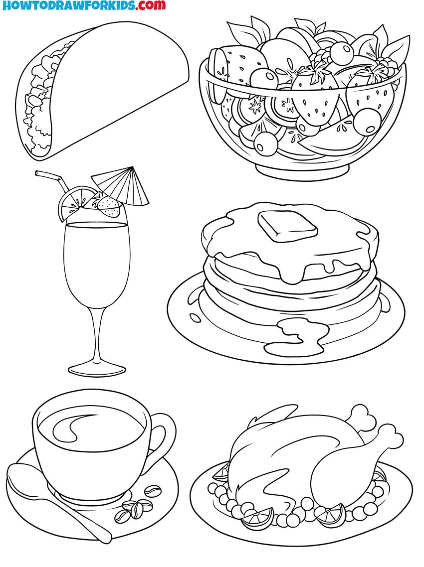 Food Coloring Pages Free Printables