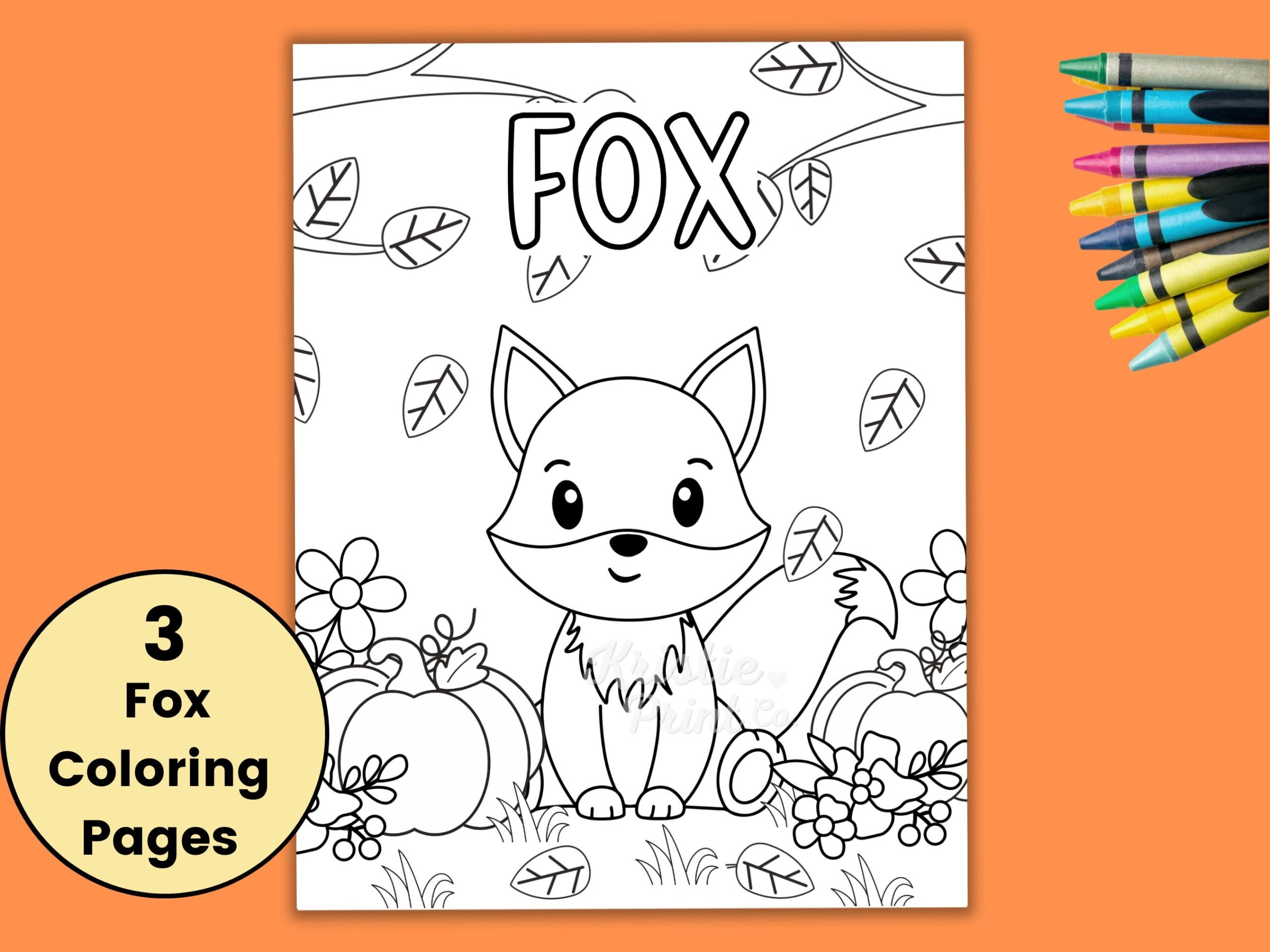 Fox Coloring Pages Coloring Pages For Kids Kids Party Games Fox 