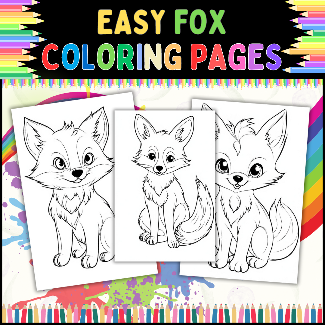 Fox Coloring Pages Easy And Detailed Fox Coloring Pages For Kids 