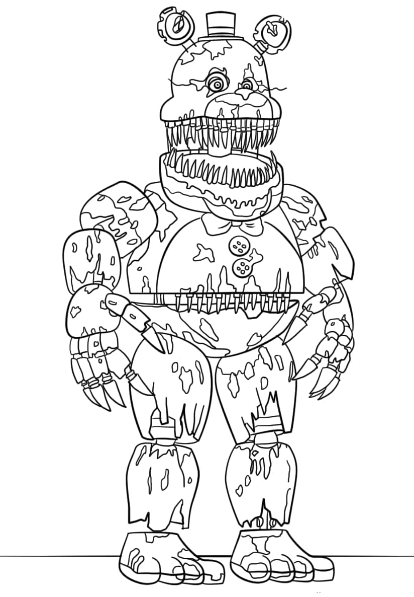 Freddy In Five Nights At Freddy s Coloring Page Download Print Or Color Online For Free