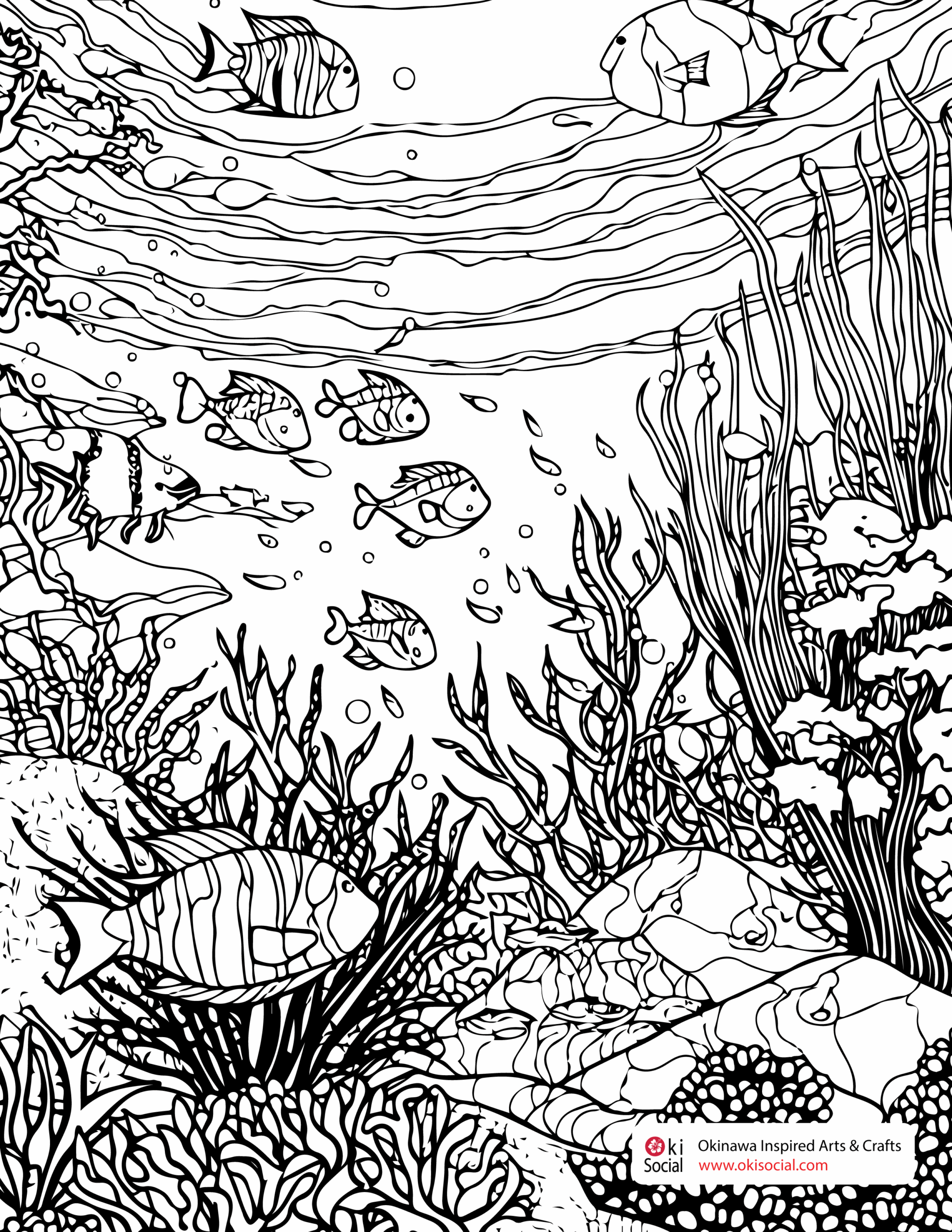 Free Adult Coloring Pages Celebrating Ocean Opening In Okinawa Oki Social