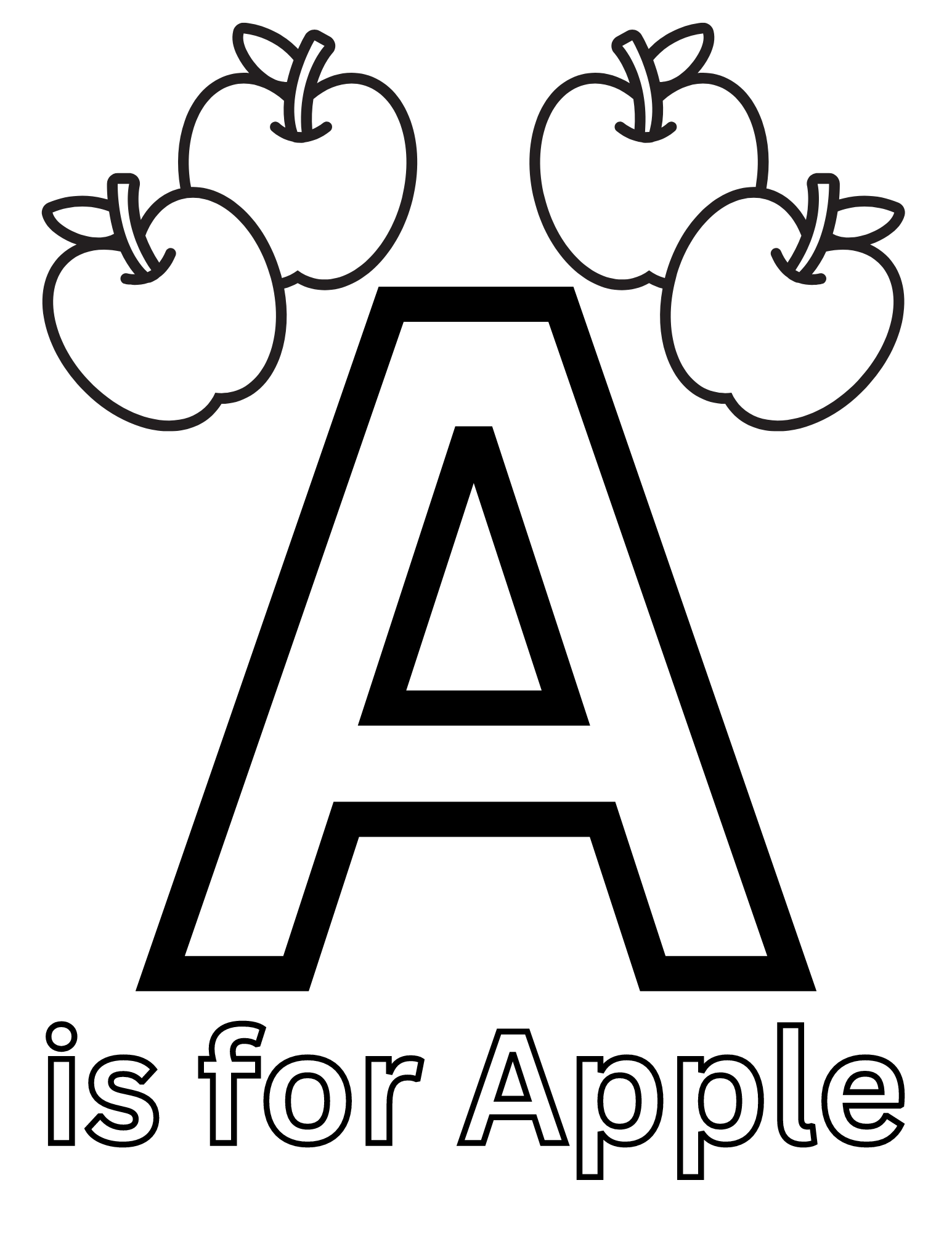 Printable Apple Coloring Pages