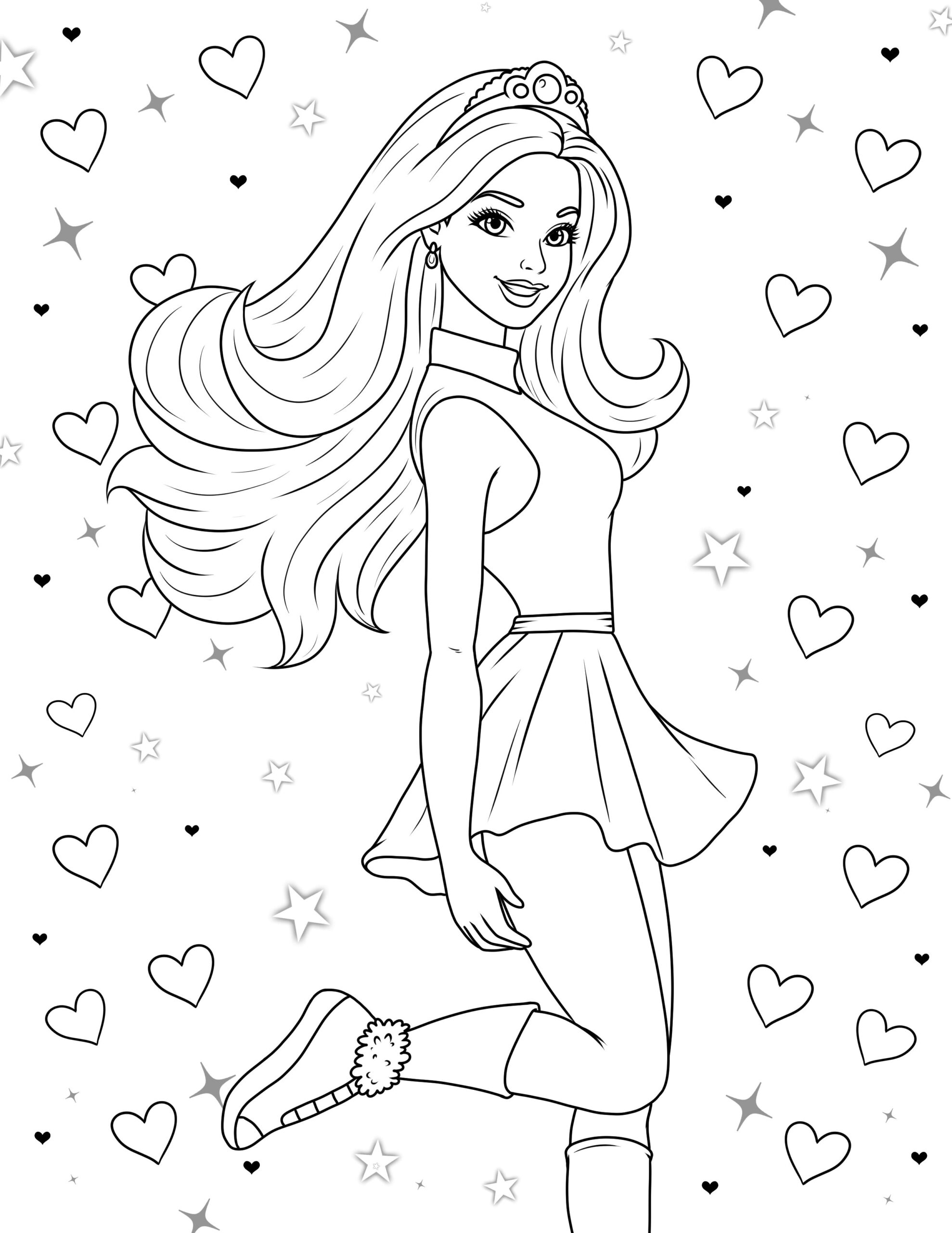 Free Barbie Coloring Pages Sweet Kids Home