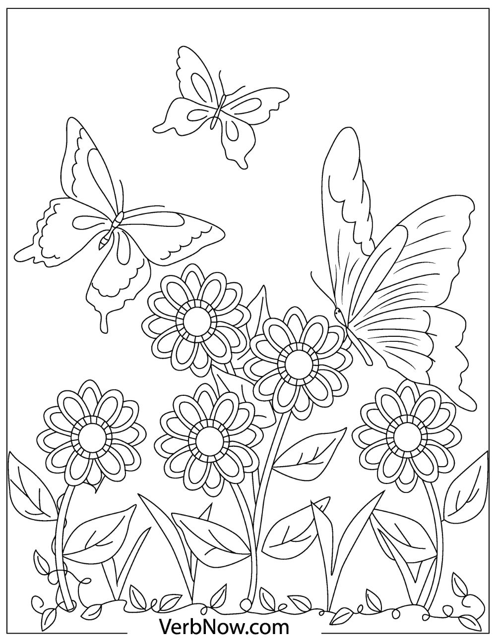 Butterflies Printable Coloring Pages