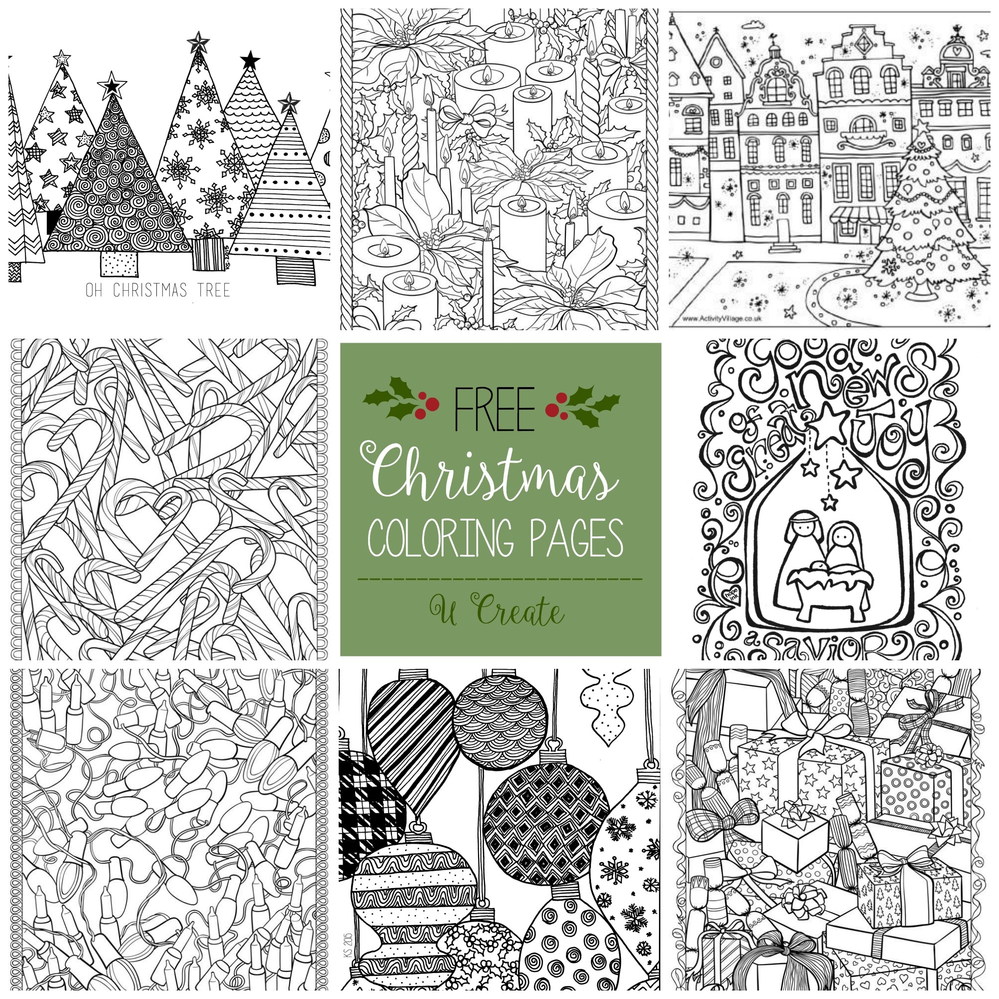 Printable Adult Christmas Coloring Pages