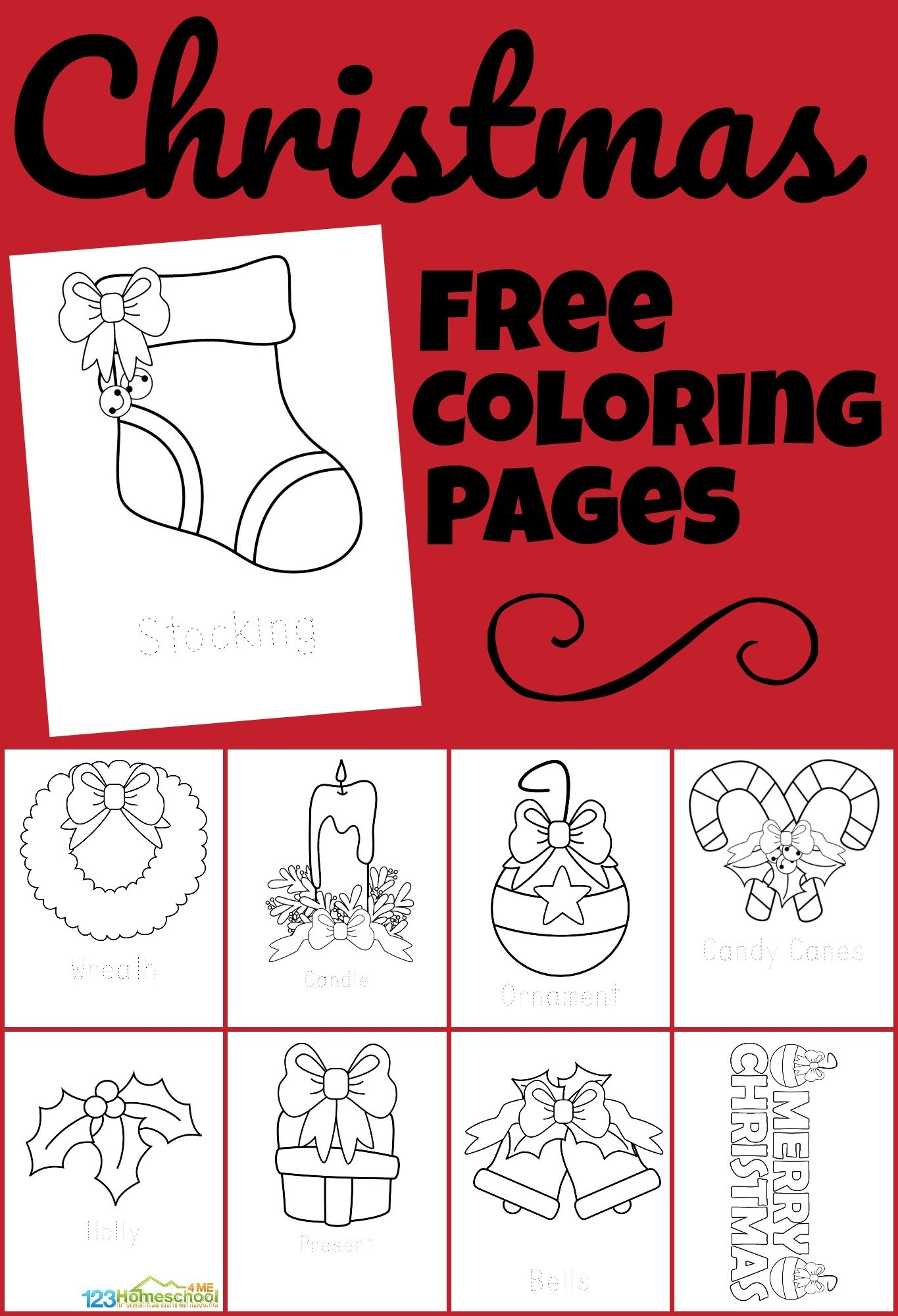 Printable Cute Christmas Coloring Pages