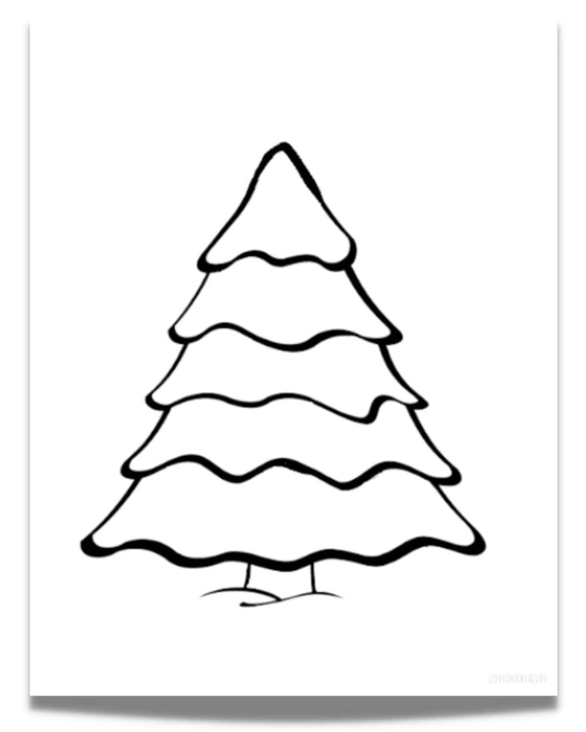 Free Christmas Tree Printable Template U0026 Coloring Pages Love 