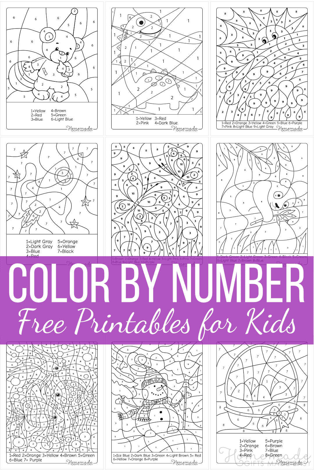 Free Printable Color By Number Pages For Adults