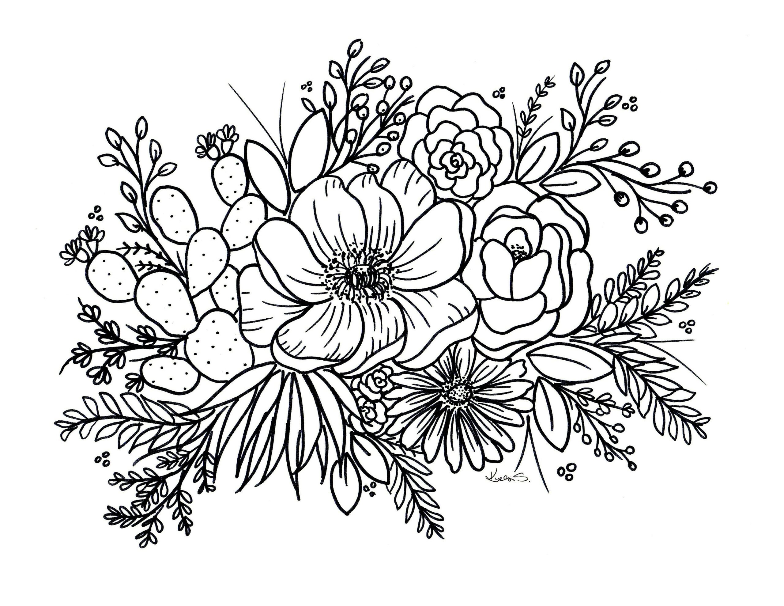 Free Coloring Page digital Coloring Page desert Coloring Page 