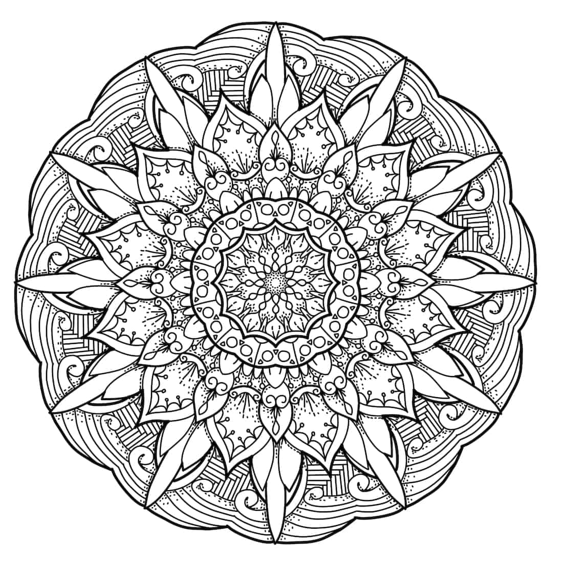 Mandala Coloring Pages Free Printable