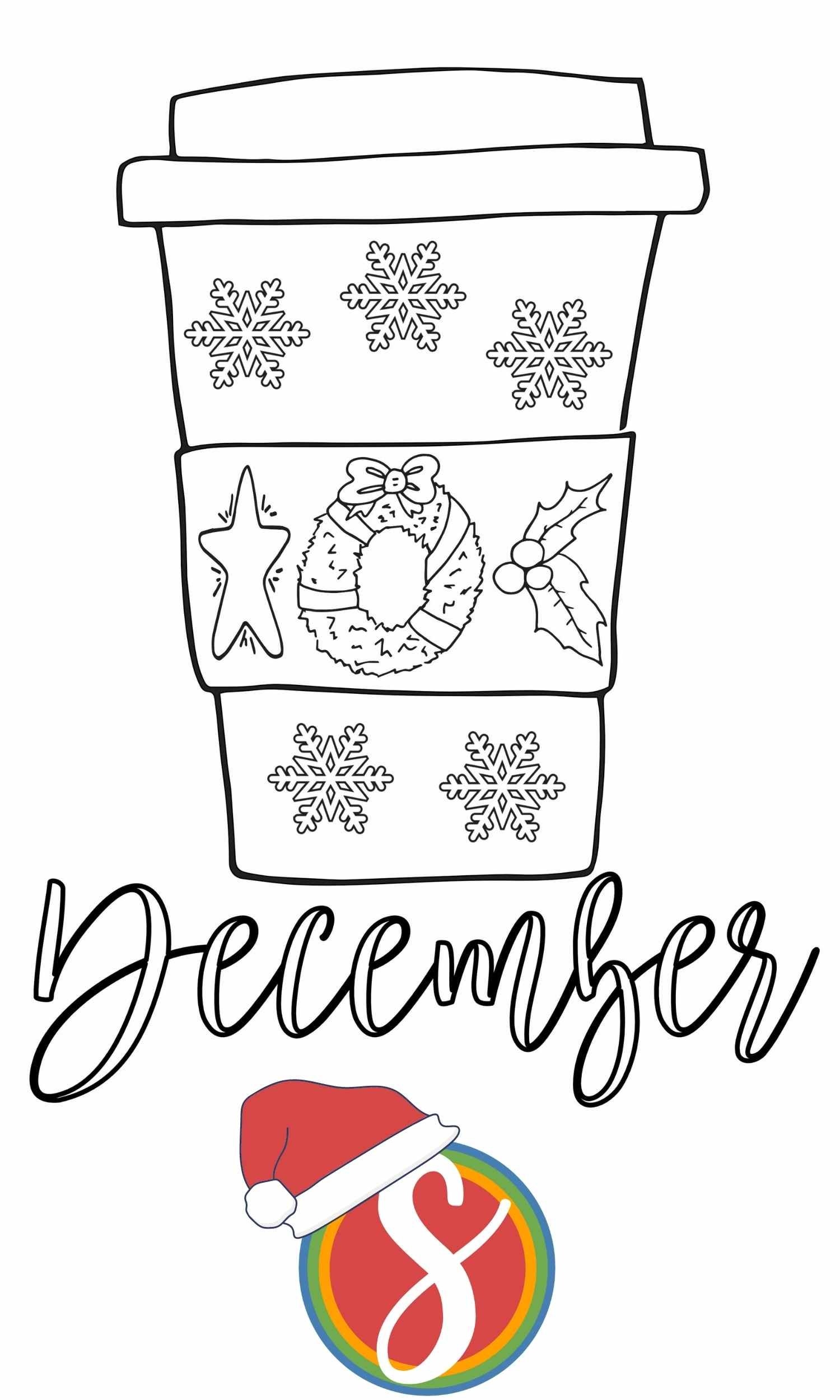 Free December Coloring Pages Stevie Doodles