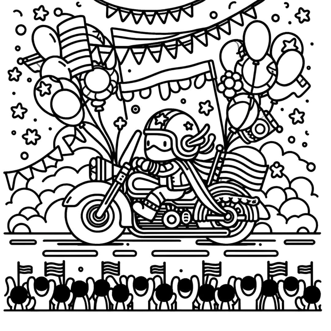 Printable Motorcycle Coloring Pages