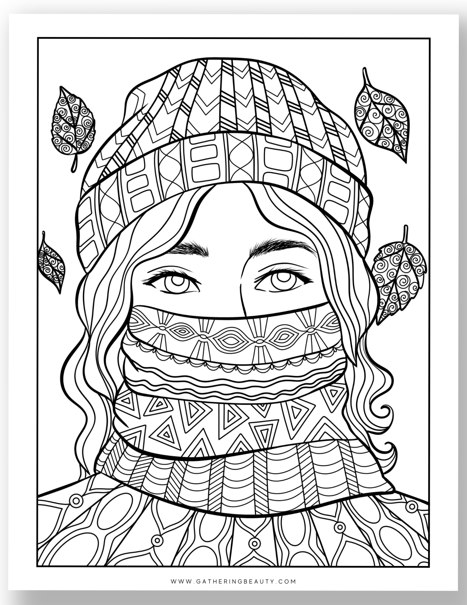 Free Fall Colouring Pages For Adults Gathering Beauty