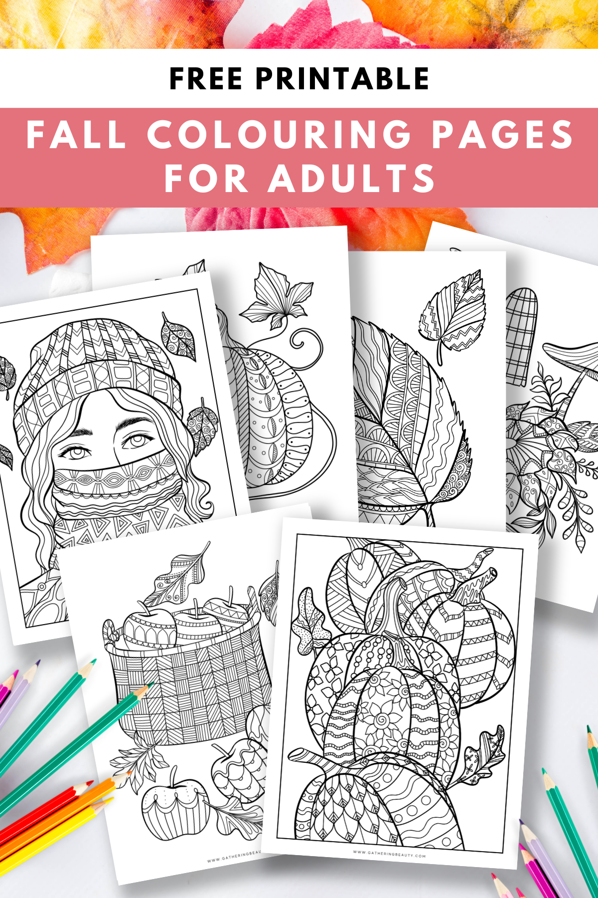 Free Fall Colouring Pages For Adults Gathering Beauty