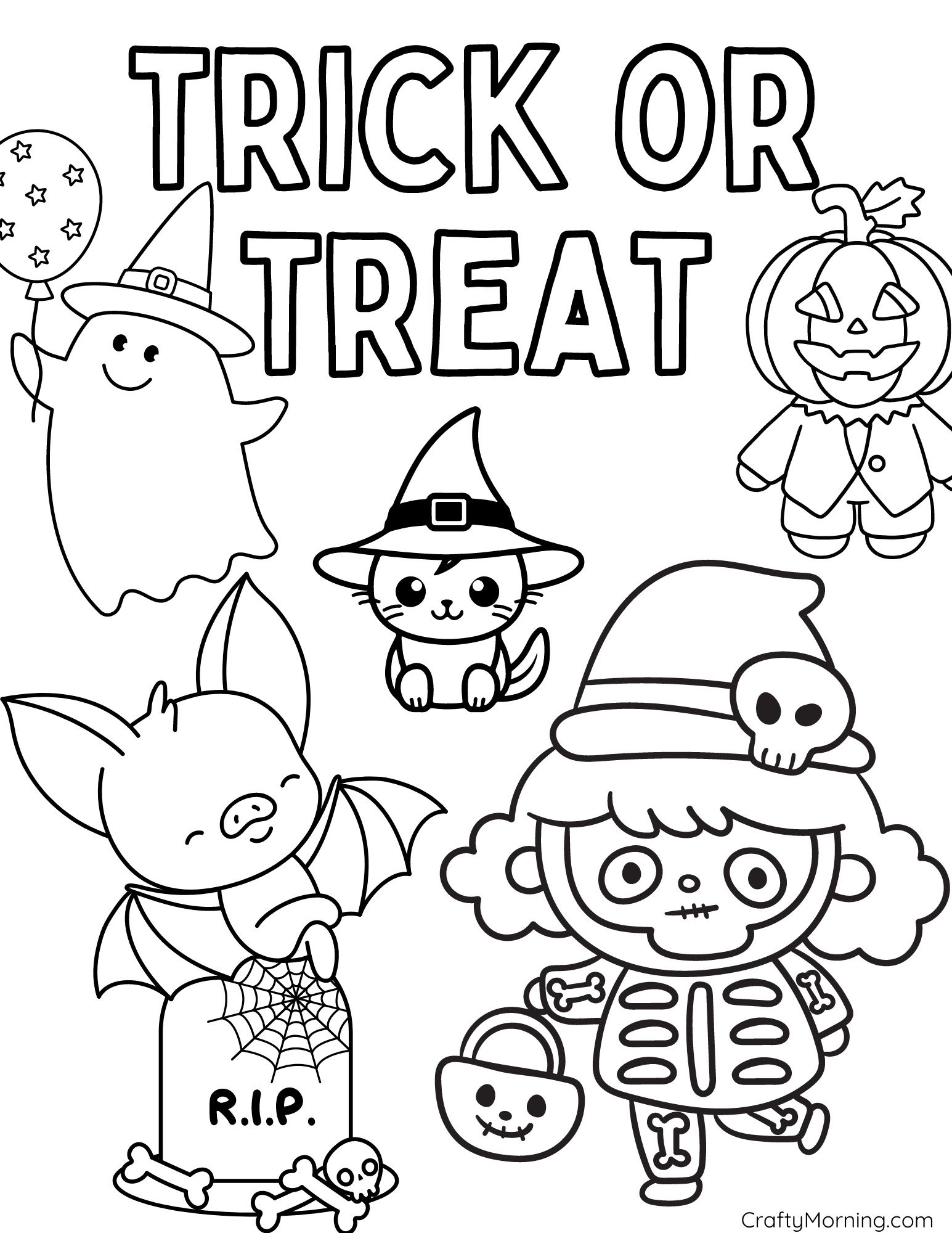 Free Halloween Coloring Pages To Print Crafty Morning