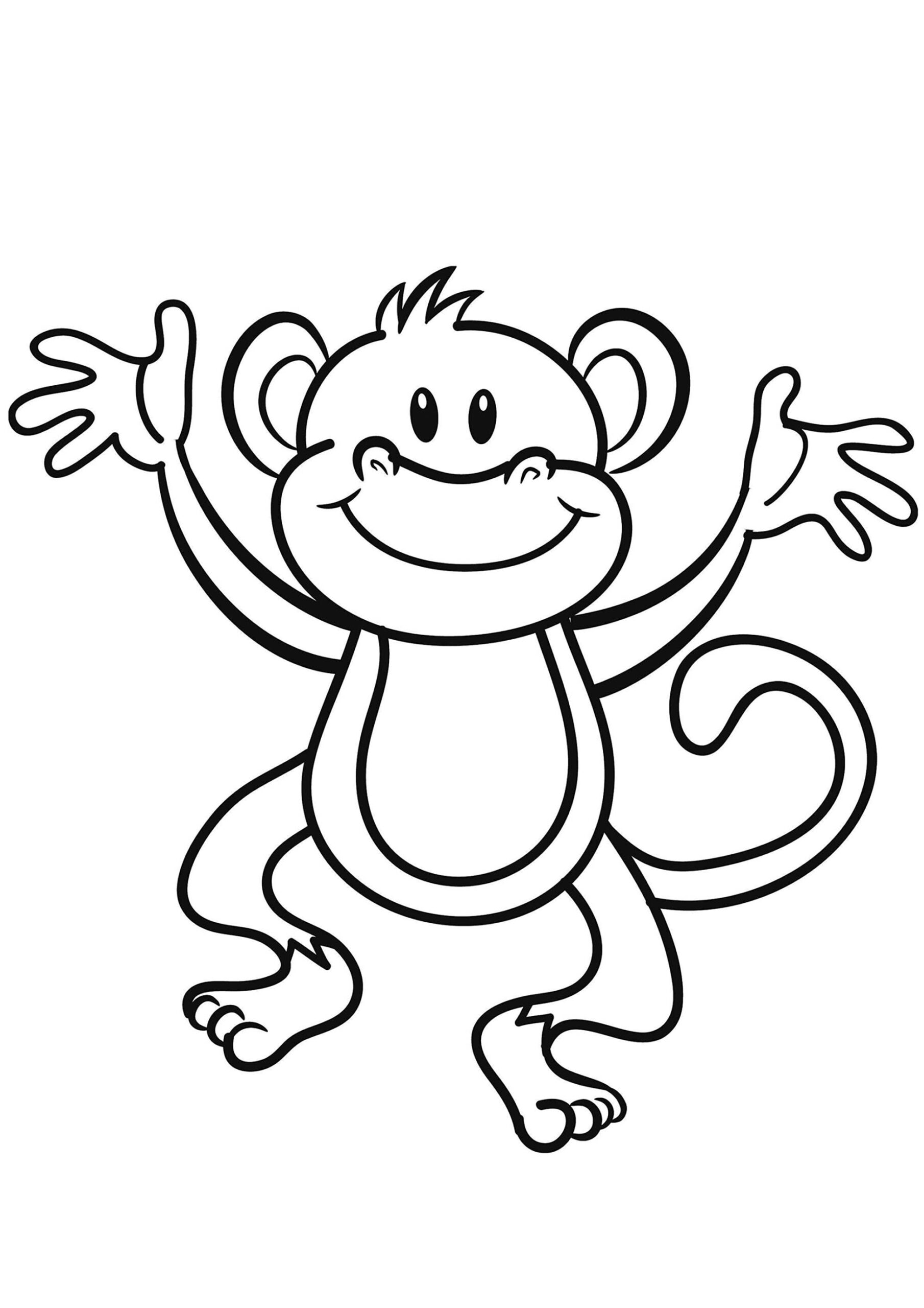 Free Monkey Coloring Pages
