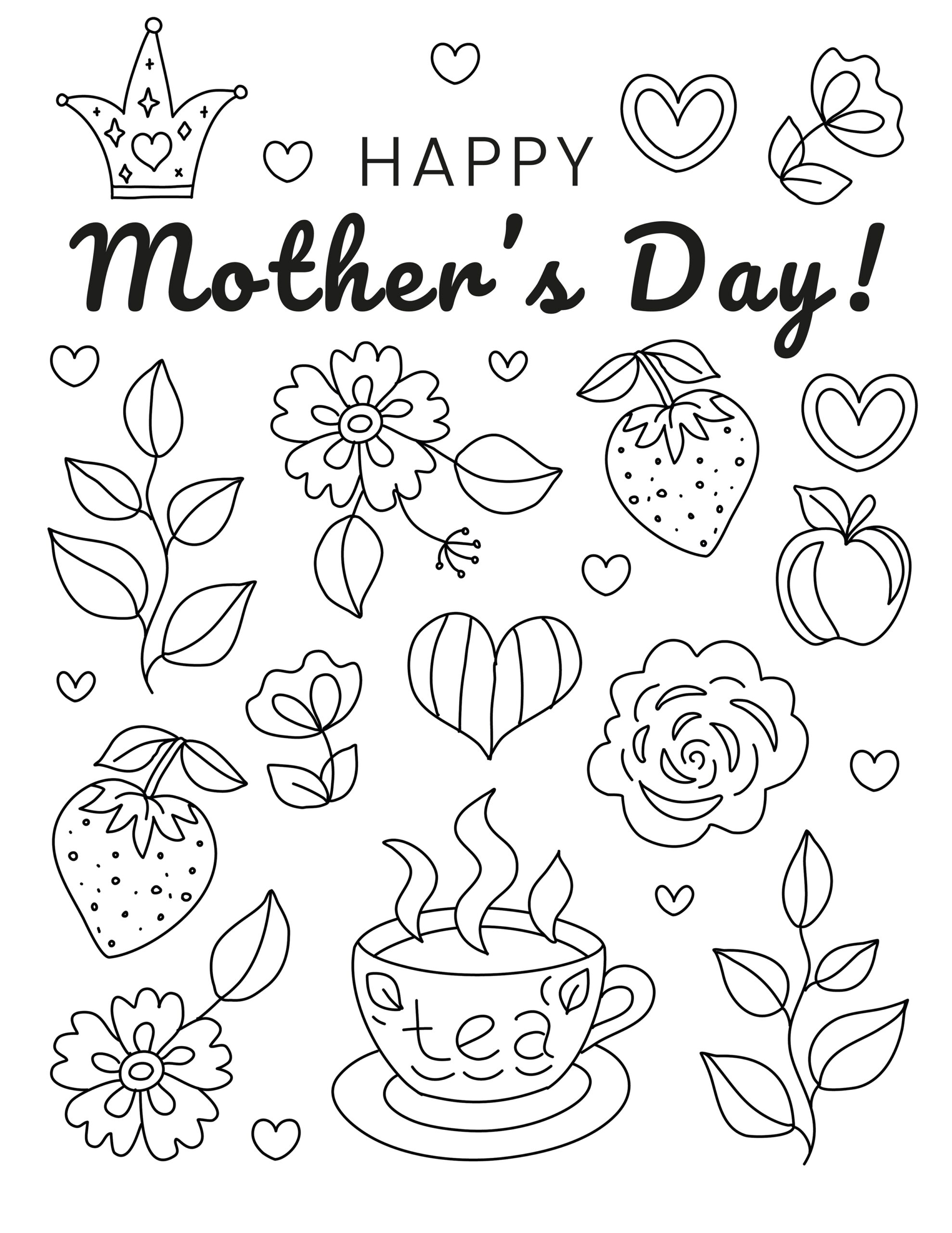 Mother's Day Coloring Pages Free