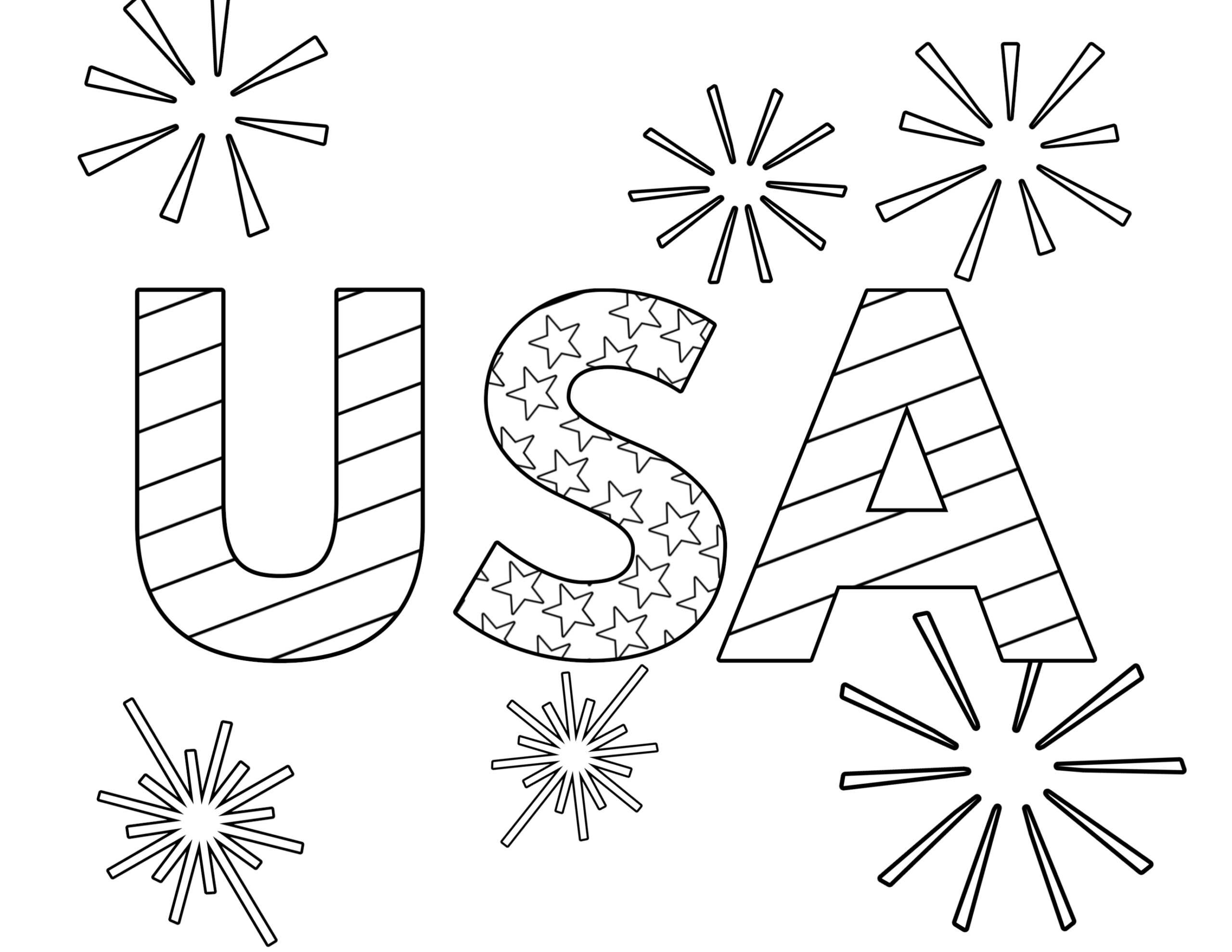 Printable Us Flag Coloring Page