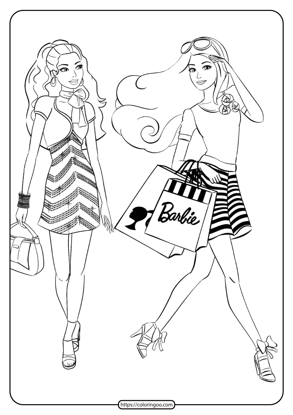 Barbie Printable Coloring Page