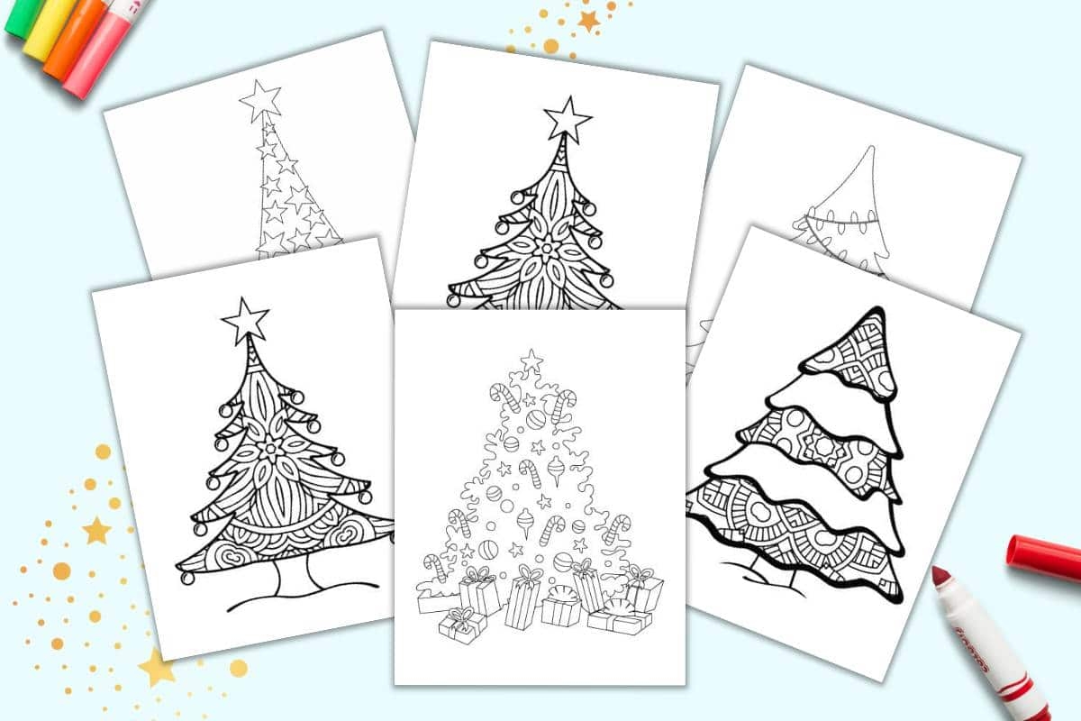 Printable Christmas Tree Color Page