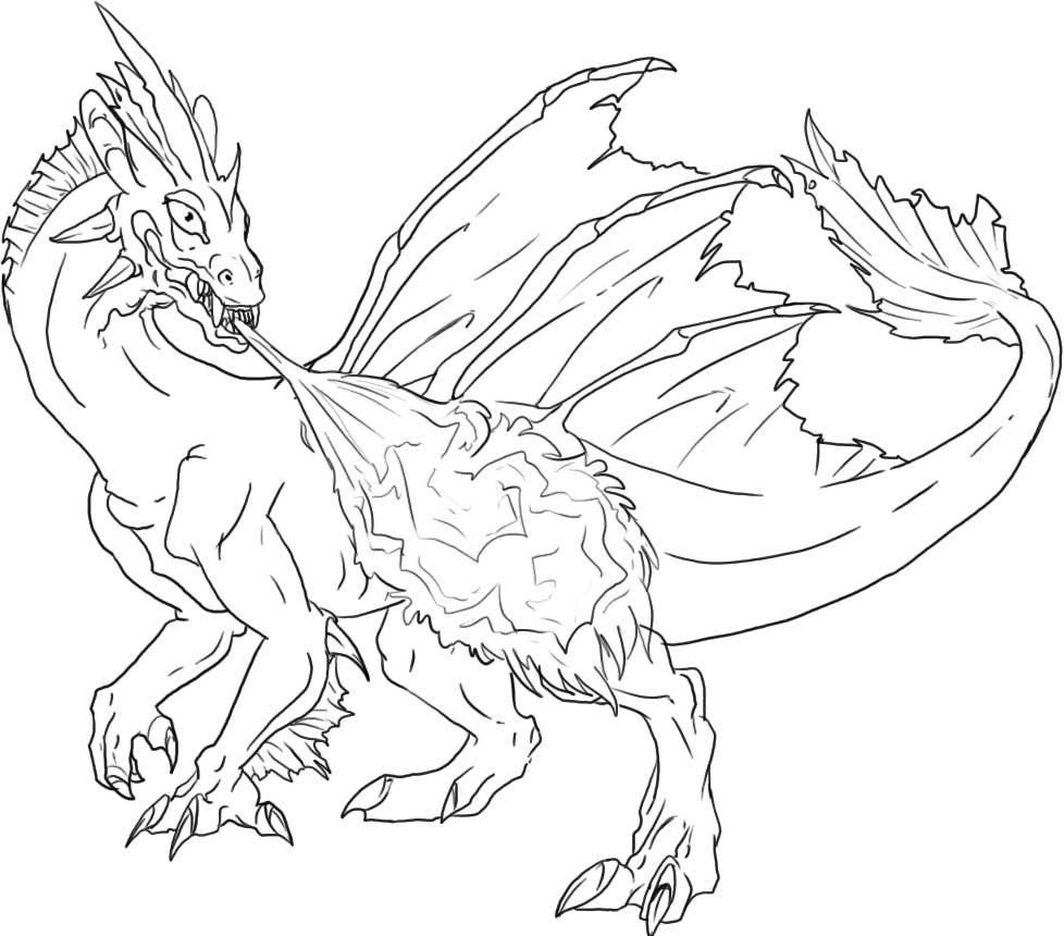 Free Coloring Pages Dragon