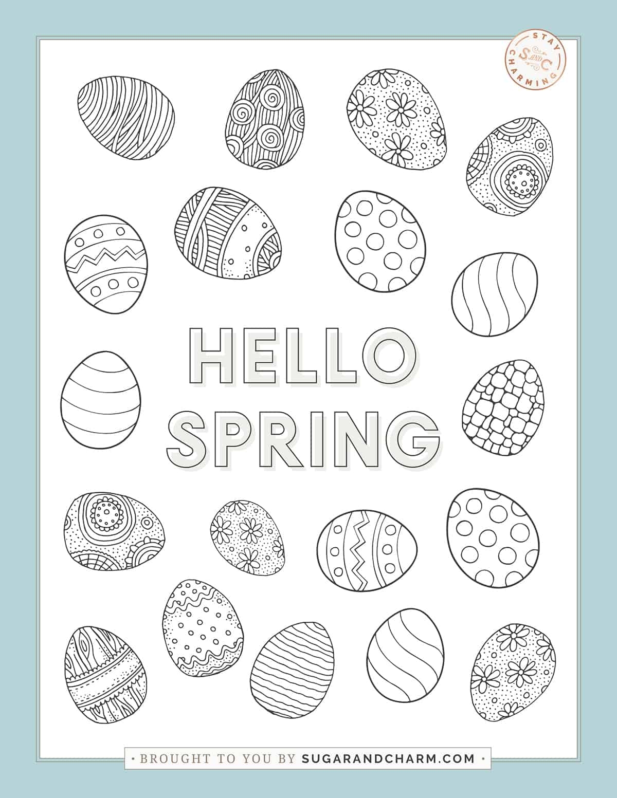 Easter Egg Coloring Pages Free Printable