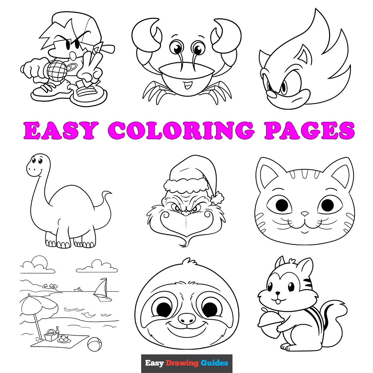 Free Printable Easy Coloring Pages For Kids