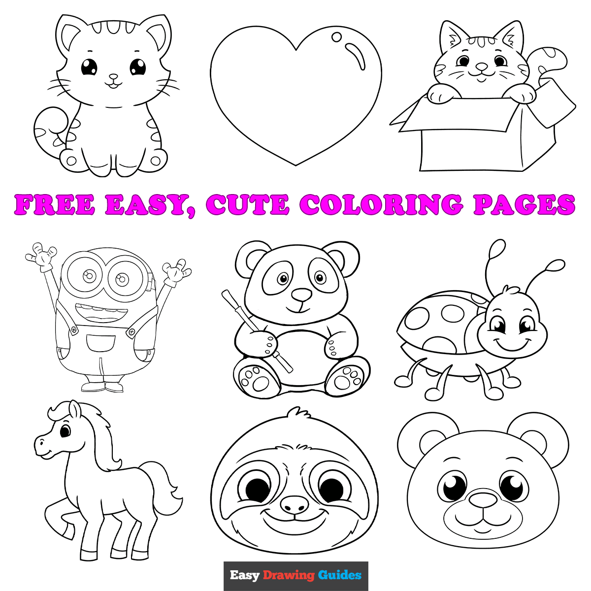 Easy Free Printable Coloring Pages