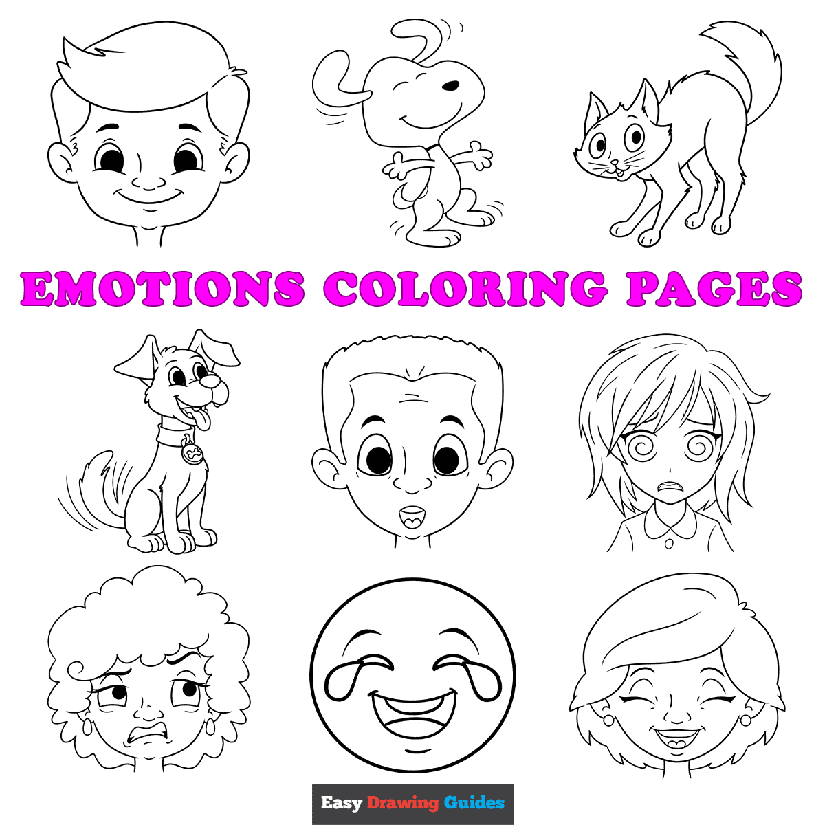Printable Feelings And Emotions Coloring Pages