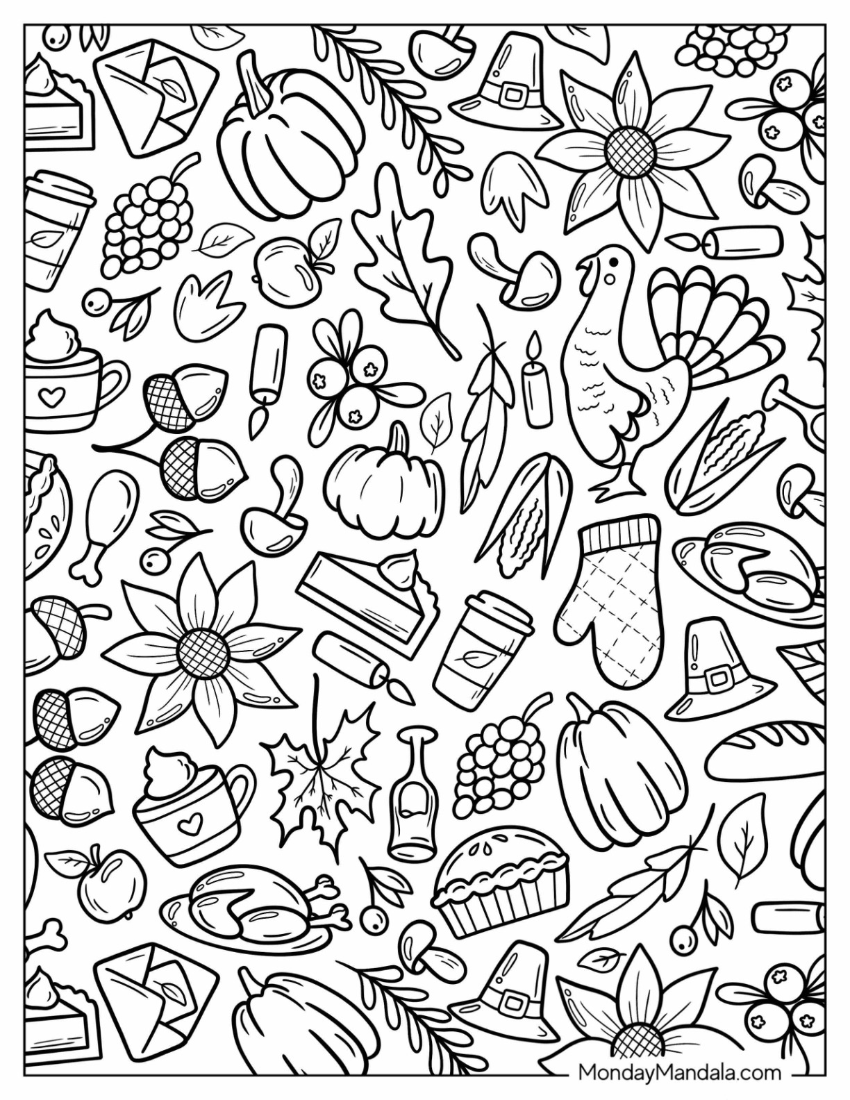 Fall Color Pages Printable Free