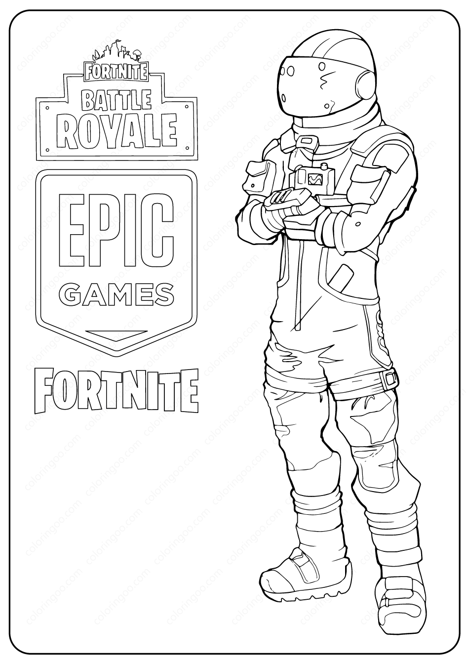 Fortnite Coloring Pages Printable